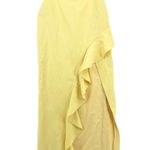 Likely Dress Women Size 14 Strapless Carissa Yellow Ruffled Gown Maxi Evening Photo 0