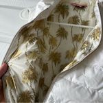 Lilly Pulitzer  White & Gold Fringe Palm Tree Printed Vest Medium Photo 2