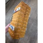 Draper James  Elliston Wicker Top Handle Satchel - Beige In Natural/ Multi Purse Photo 2