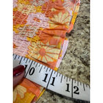 Cotton On Women's Orange Pink Floral Smocked Off-Shoulder Crop Top 14 Photo 5