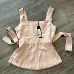 BCBGMAXAZRIA fit and flare tie front back slit peplum top π€ Photo 1