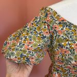 Anthropologie off the shoulder Bust tie with cut-out Cottagecore floral dress M Photo 6