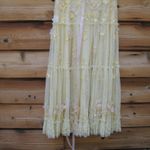 Mac Duggal 9207 Yellow Floral Embellished Flutter Sleeve Tiered Dress Photo 8