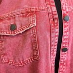 Black Label  Pink Acid Wash Spring Light Denim Jacket Photo 3