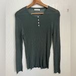 Elegant Dark Green Long Sleeve Top Photo 1