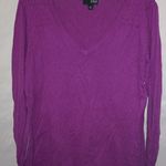 a.n.a . L Purple V-neck Pullover Sweater Photo 0