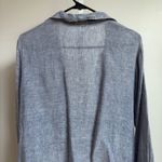 CP Shades  Womens Tunic Top Blue Long Sleeve 100%‎ Linen Medium Photo 6