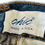 Chic Vintage High Rise Mom Jeans Made in USA Sz 26 Tapered Leg 90s Denim‎ Blue Photo 2