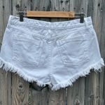 Pistola Talk to Me White Distressed Cutoff Denim Shorts Photo 12