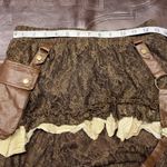 Spirit Halloween  Steampunk‎ Costume Skirt Vest Mask Adult M/L Brown Gothic Gears Photo 14