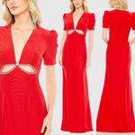 Mac Duggal NWT $458 Cutout Column Gown in Red #2630 size 12 Photo 1