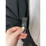 Adrianna Papell Womens Black Long Sleeve Flowy Mixed Media Lightweight Sweater L Photo 5