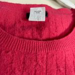 J.Crew  Wool Cashmere Blend Crew Neck Cable Knit Sweater Size M Pink Photo 8