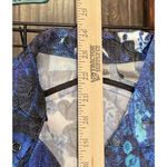 Chico's  0 Size US Small 4 Blue Floral Snap Button Front Long Sleeve Jacket‎ Art Photo 7