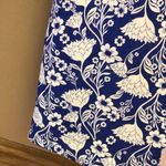 Boden USA Boden Amy Jersey Double V Neck Pocket Floral MIDI Dress Blue White 6R Photo 4