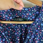 Ralph Lauren Lauren  Cotton Blue Floral Print Dropwaist Dress Photo 4