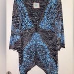 Free People Vintage Graphic Boho Top Blue and Gray Photo 0