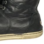 UGG Womens  Shoes Croft Fur Boot High Top Lace Up Sneakers Black Leather Size 5.5 Photo 3