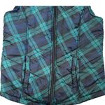Plaid Puffer Vest Jacket Hannah Small Green Blue Dark Academia Outdoors Gorpcore Photo 1