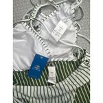 Cupshe  Striped Green White Bikini Set Criss Cross Tie‎ String Swimsuit Summer S Photo 4