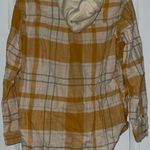 American Eagle  Yellow Hooded Flannel Photo 1