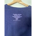 Harley Davidson Womens Large Navy Blue Traverse City MI Floral Long Sleeve Biker Photo 2