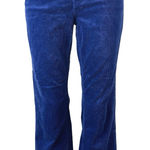 Anthropologie  Pilcro Blue Corduroy High Waisted Flared Bootcut Trousers Pants 28 Photo 0