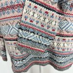 Cotton Country Lainey Jacquard Pullover in Pink Pear Crewneck Fair Isle Sweater Photo 6