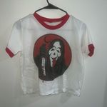 Eye Candy Ghost Face Graphic T Shirt Crop Top Photo 0
