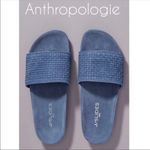 Anthropologie J / Slides Naomi Woven Leather Sandal EUC Slate Blue 6 Photo 1
