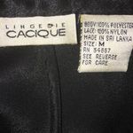 Cacique VTG black satin&lace Bodysuit M Photo 6