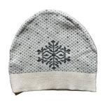Talbots Silver Metallic Snowflake Knit Beaning Winter Hat NWT Photo 0