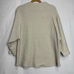 Chico's  Dolman Cream and Grey Metallic Mock Neck Sweater Photo 2