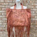 Frye NWT  Leather Vivian Fringe Tote Photo 0