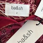 Ba&sh  Floral Robe Gypsy Red Burgundy‎ Midi Dress size 2 Photo 4
