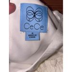 CeCe  White Dress w/ Ruffled‎ Sleeves Crew Neck - Size 8 Photo 2