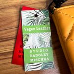 Badgley Mischka Studio Yellow Diamond Quilted Vegan Leather Clutch 7x4.5 NWT Photo 3