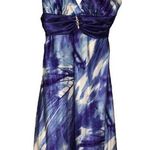 Taboo BLUE MULTI PATTERN EMBELLISHED WAIST MAXI DRESS 9/10 Photo 0