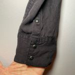 Sundance  Alyona Black Long Sleeve Snap Up Pleated Blouse Top Women's size Small Photo 4