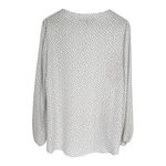 White House | Black Market WHBM White Polka Dot Long Sleeve Button Blouse size 8 Long Sleeves Top Photo 9