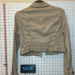 Tan Linen Cropped Jacket Size M Photo 1