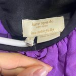 Kate Spade  Leigh Blouse Small Black Purple Red Ruffle Neck New Photo 3
