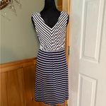 Soma  Navy and White Striped Dress Photo 3