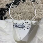 ZARA White Draped Halter Crop Top Photo 6