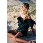 Revolve Sir The Label  Chessa Strapless Ruffle Mini Dress Green Size US 4 Photo 6