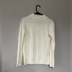 Coldwater Creek Vintage Beautiful Creamy White Beaded Tree Sweater Photo 4
