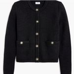 NWT JCrew Cotton lady jacket cardigan sweater black Sz Med Sold Out Photo 3