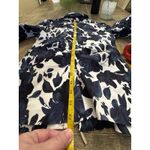 Joseph Ribkoff  JACKET STYLE 181773 Size 6 Blue White Floral Ruched Back Full Zip Photo 6