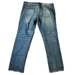 Gap 1969 Womens Sz 34RDenim Jeans Blue Real Straight Distressed Mid Rise Stretch Photo 7