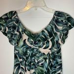 Olivaceous  Off Shoulder Ruffle Top Shorts Romper Size Small Abstract Floral EUC Photo 5